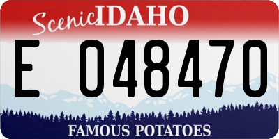 ID license plate E048470