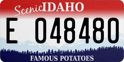 ID license plate E048480