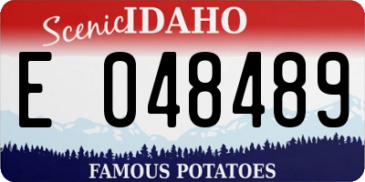 ID license plate E048489