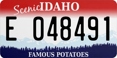 ID license plate E048491