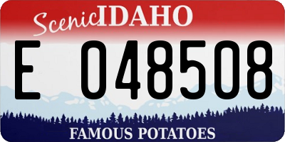 ID license plate E048508