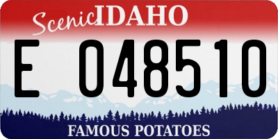 ID license plate E048510