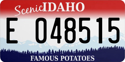 ID license plate E048515