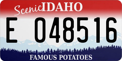 ID license plate E048516