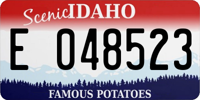 ID license plate E048523