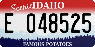 ID license plate E048525
