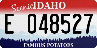 ID license plate E048527