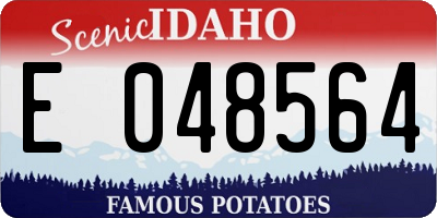 ID license plate E048564