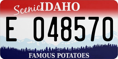 ID license plate E048570