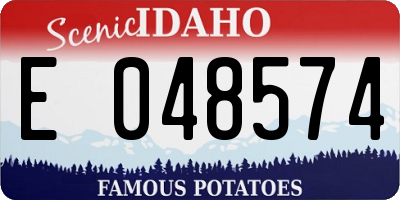 ID license plate E048574