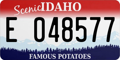 ID license plate E048577