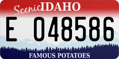 ID license plate E048586