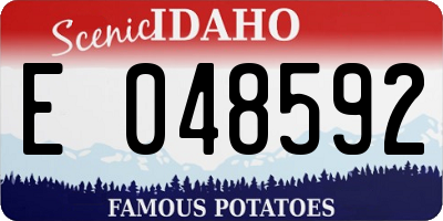 ID license plate E048592