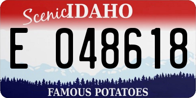 ID license plate E048618