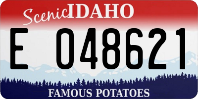 ID license plate E048621