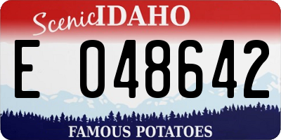 ID license plate E048642