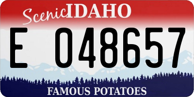 ID license plate E048657