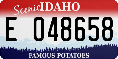 ID license plate E048658