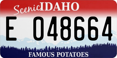 ID license plate E048664