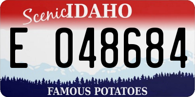ID license plate E048684