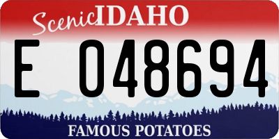 ID license plate E048694