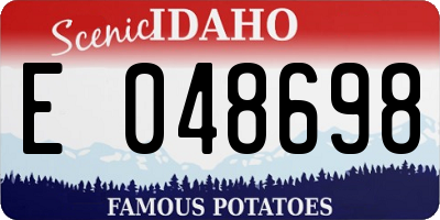 ID license plate E048698