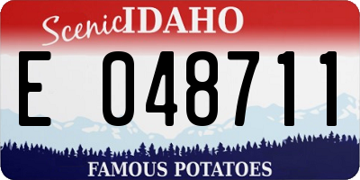 ID license plate E048711