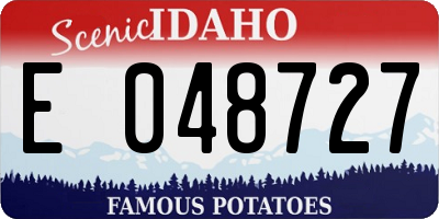 ID license plate E048727