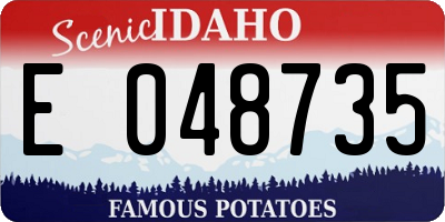 ID license plate E048735