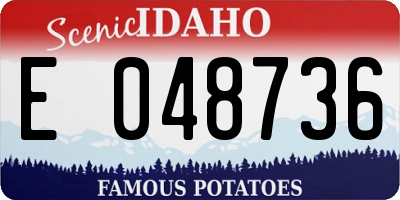 ID license plate E048736