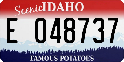 ID license plate E048737