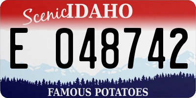 ID license plate E048742