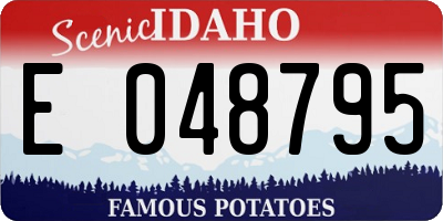 ID license plate E048795