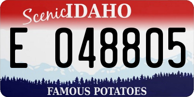 ID license plate E048805
