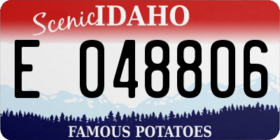 ID license plate E048806