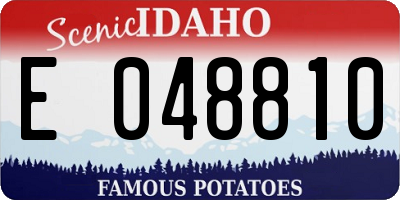 ID license plate E048810