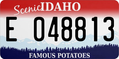 ID license plate E048813