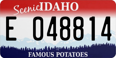 ID license plate E048814