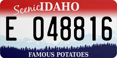 ID license plate E048816