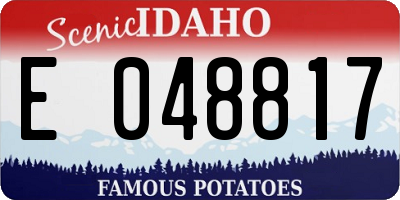 ID license plate E048817