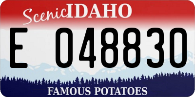 ID license plate E048830
