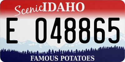 ID license plate E048865