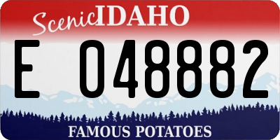 ID license plate E048882