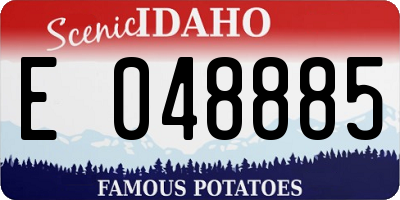 ID license plate E048885