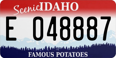 ID license plate E048887