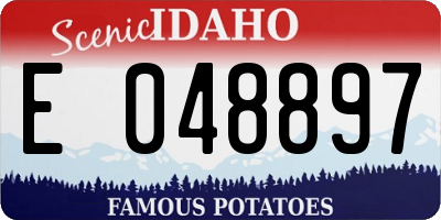 ID license plate E048897