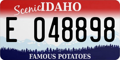 ID license plate E048898