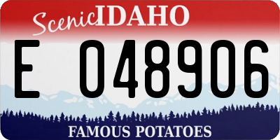ID license plate E048906