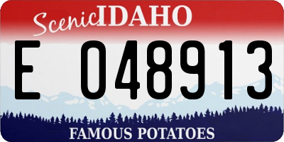 ID license plate E048913