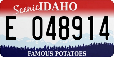 ID license plate E048914